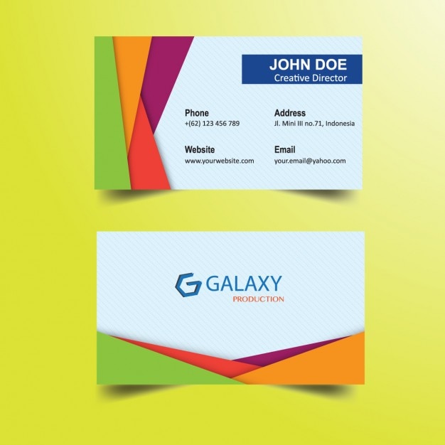 मुफ़्त वेक्टर creative and colorful business card