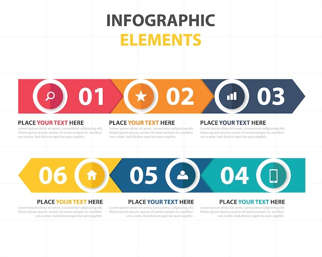 無料ベクター カラフルな抽象的なビジネスインフォグラフィックテンプレート