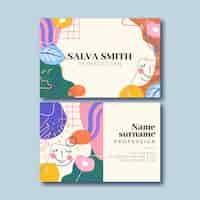 Free vector creative colorful salva pediatrician business card