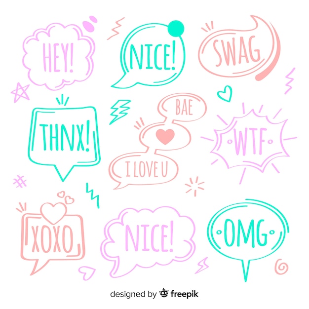 Creative colorful speech bubbles for dialog