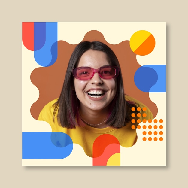 Creative colorful tiktok profile picture