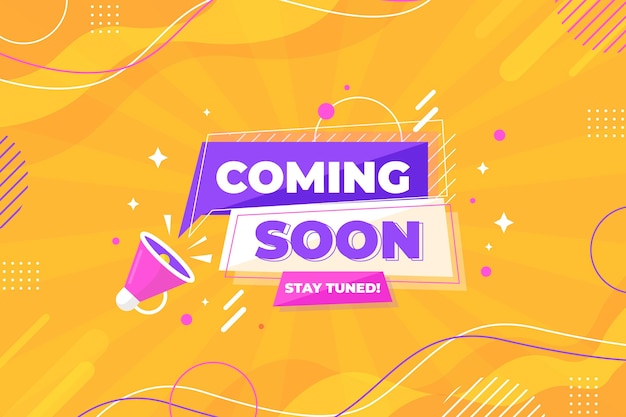 Free vector creative coming soon teaser background