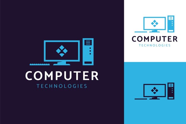 Creative computer logo template