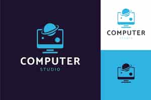 Free vector creative computer logo template