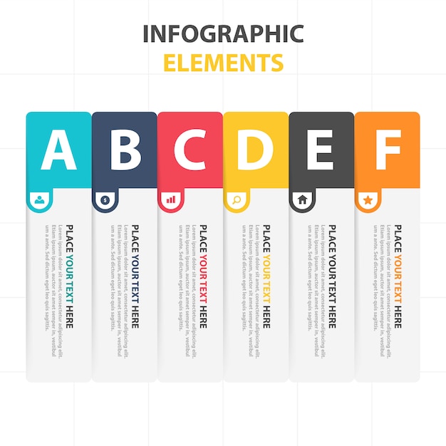 Colorato modello astratto business infographic