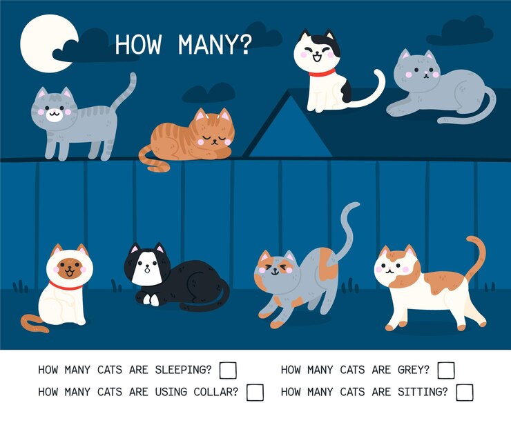Free Vector creative counting game for kindergarten kids