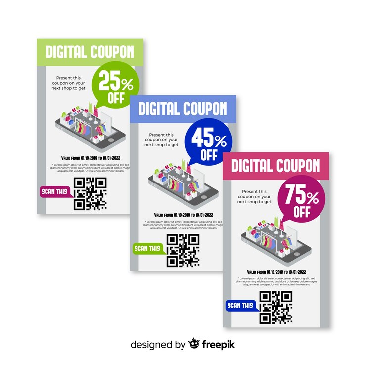 Free Vector creative coupon template