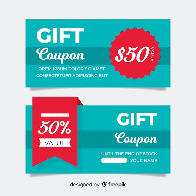 Free vector creative coupon template