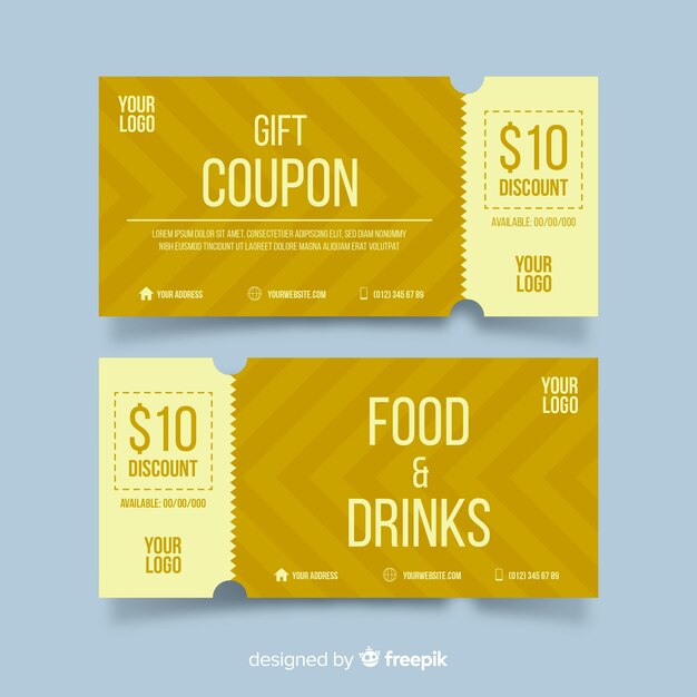 Creative coupon or voucher  template concept