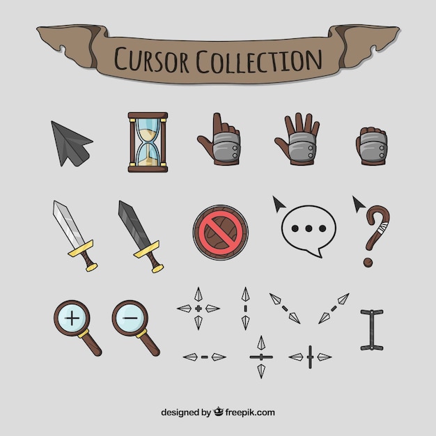 Free vector creative cursor pack