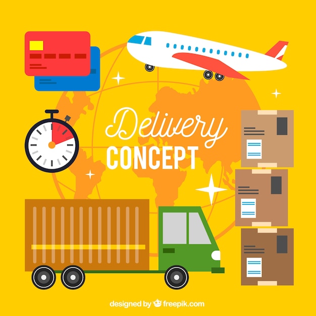 Creative delivery concept background