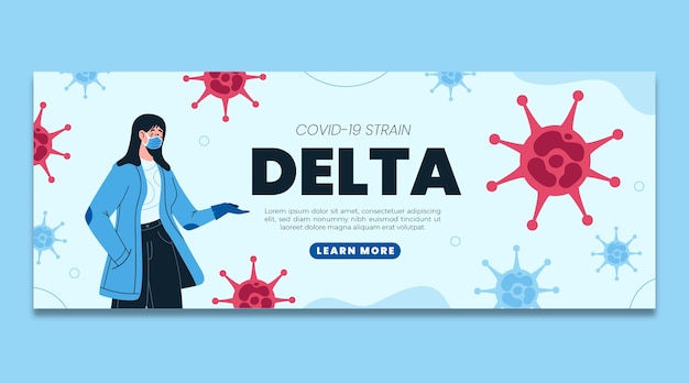Free vector creative delta variant banner