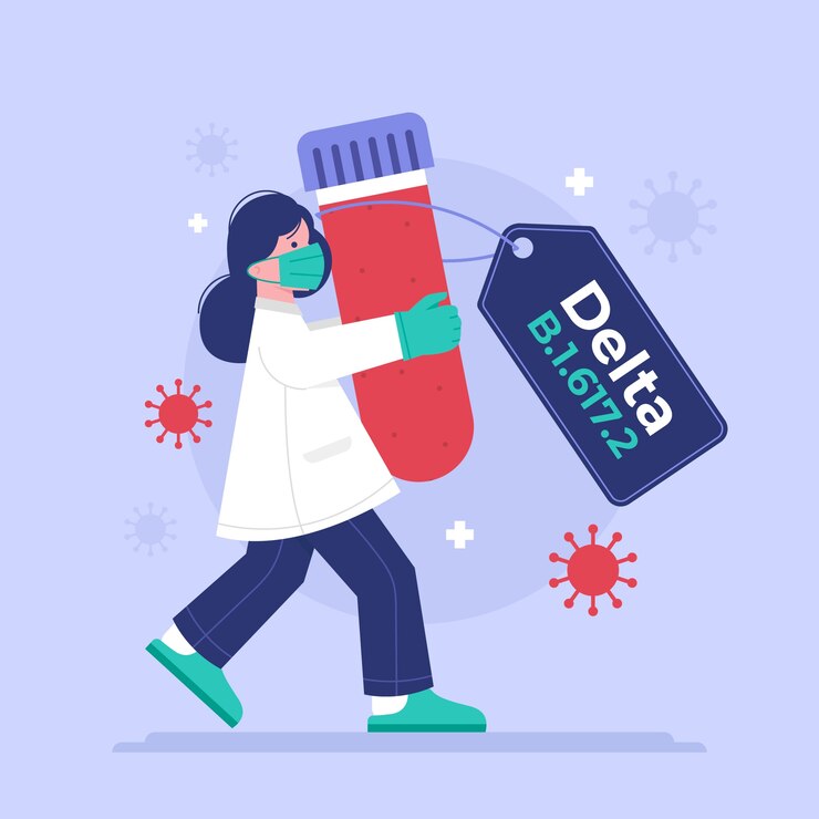 Free Vector creative delta variant illustration