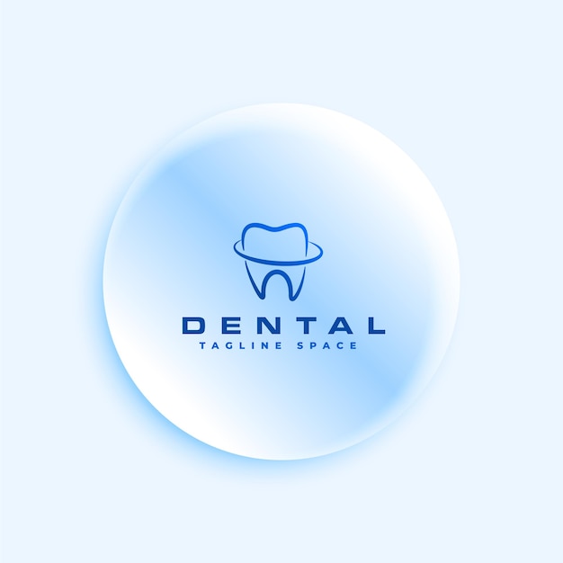 Vettore gratuito modello creativo di segno di logo del dente di cura dentale