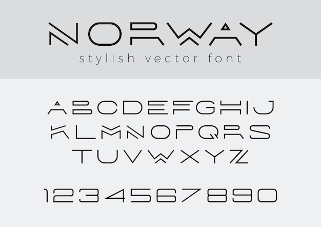 Free vector creative design linear font