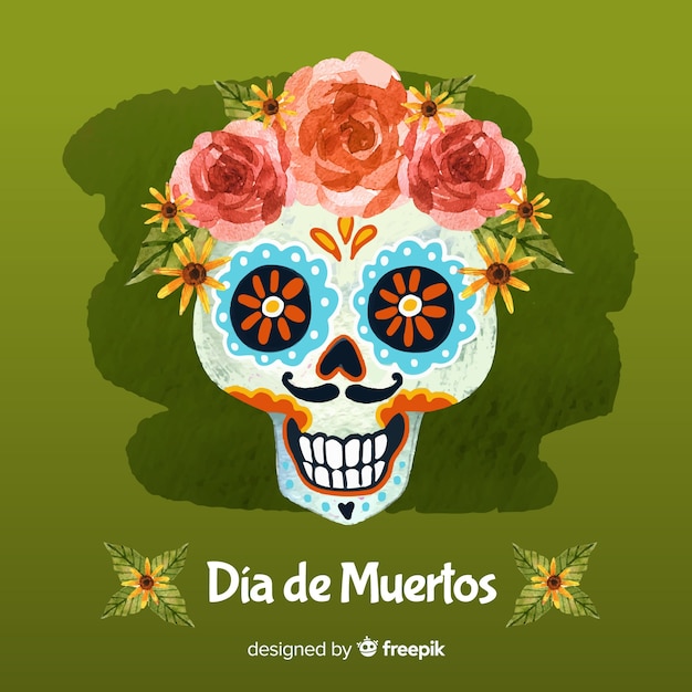 Creative dia de muertos background