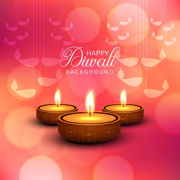 Fondo decorativo del modello di festival creativo di diwali