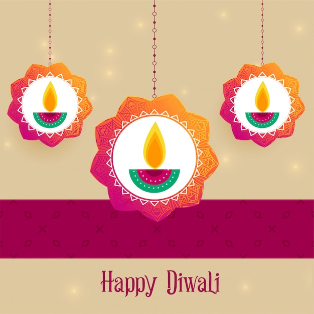 Creative diwali festival greeting background