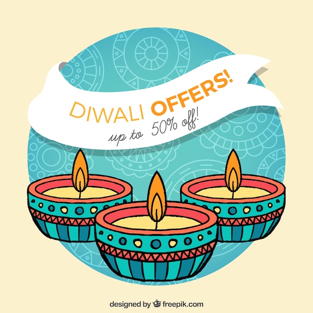 Creative diwali sale background