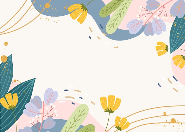 Free vector creative drawn spring wallpaper