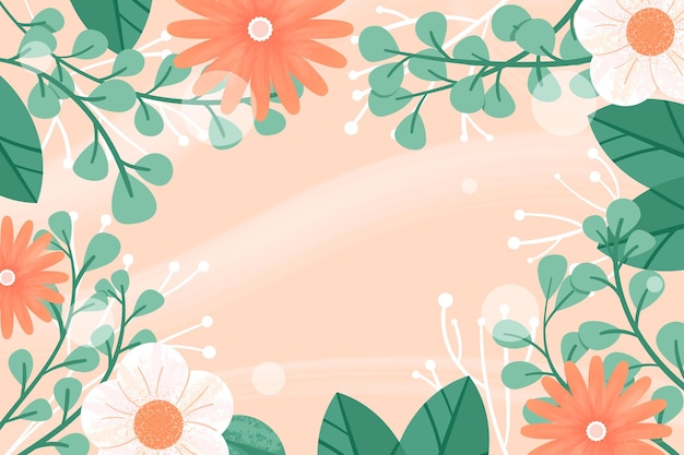 Free vector creative drawn spring wallpaper