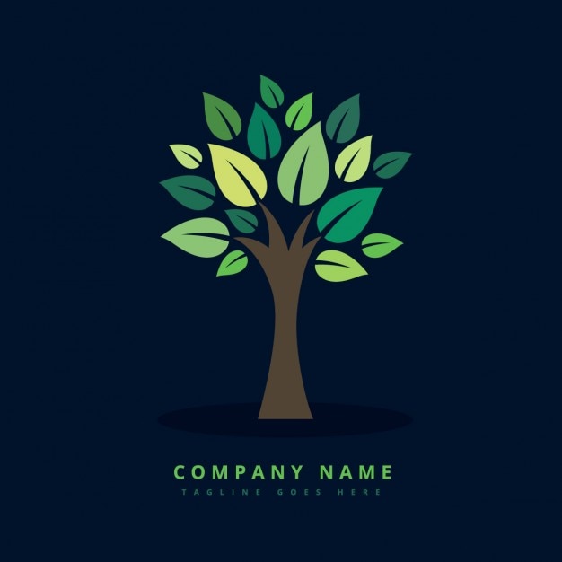 творческий эко зеленый дерево логотип