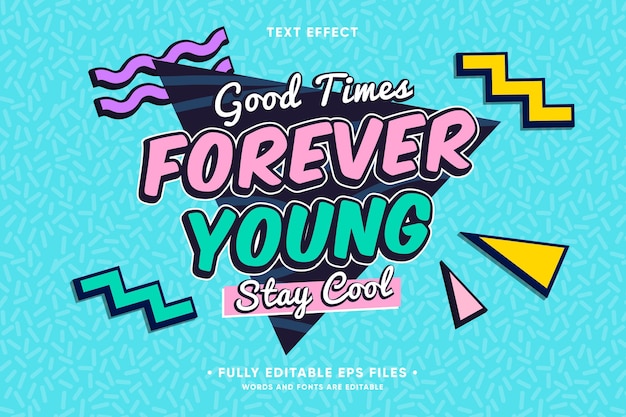 Free vector creative editable text effects