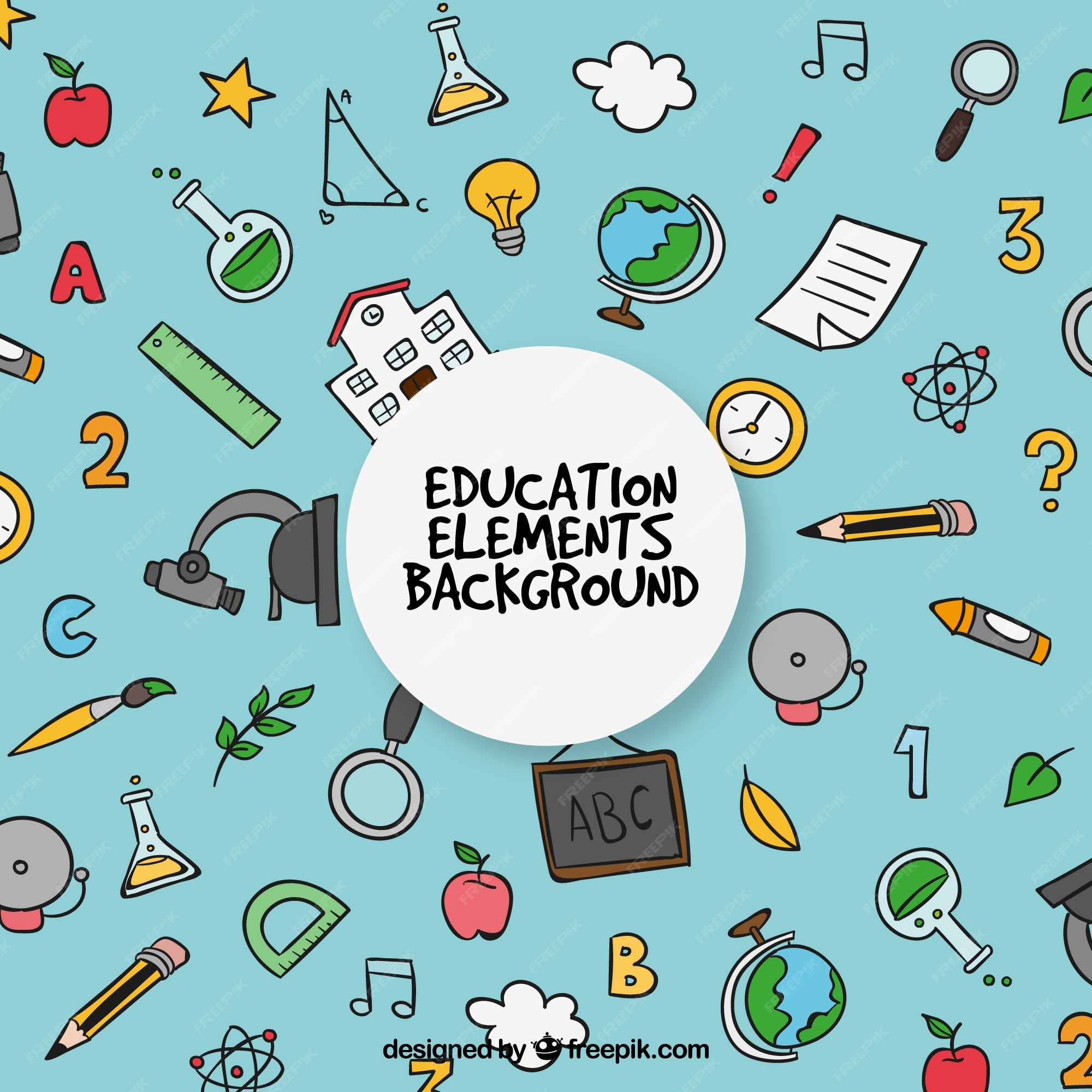 Free Vector | Creative education background with elements