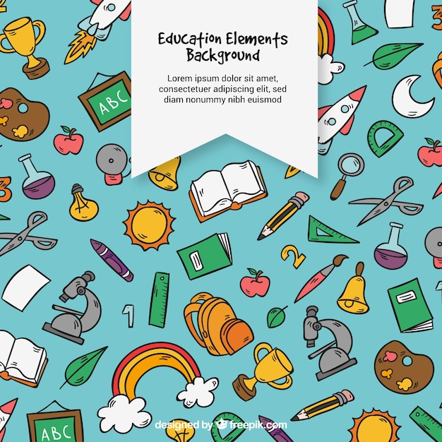 Free vector creative education elements background