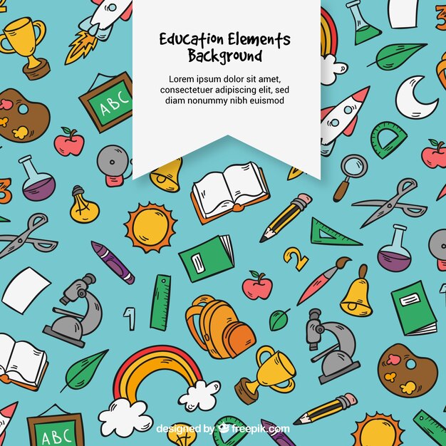 Creative education elements background