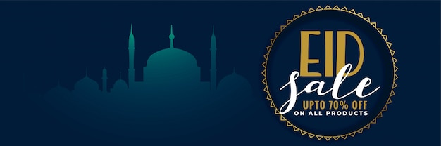 Free vector creative eid festival sale banner design