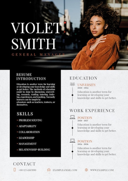 Creative fashion editable cv template resume builder