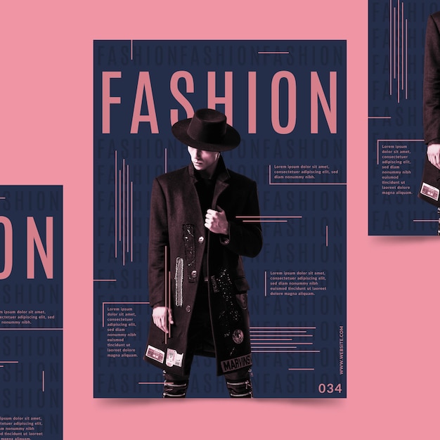 Creative fashion poster with photo