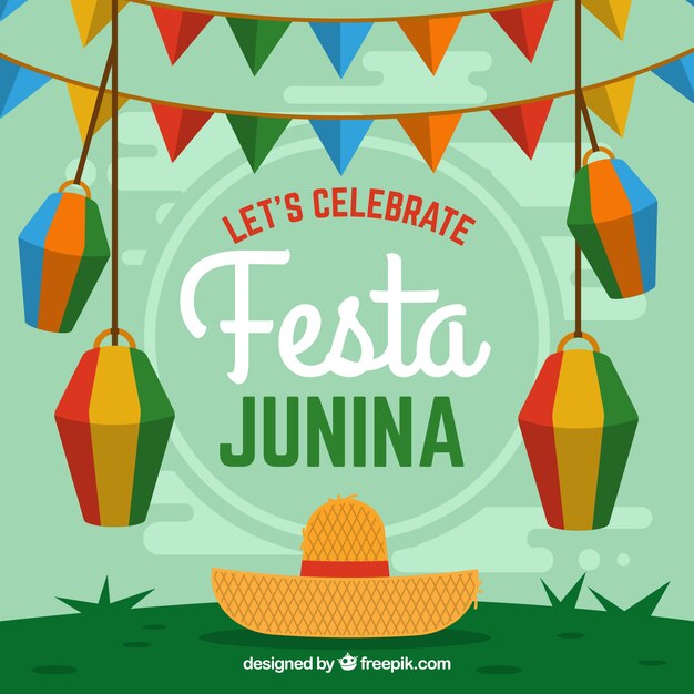 Creative festa junina background design