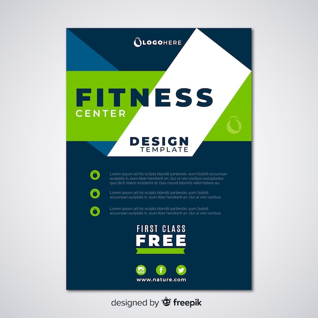 Creative fitness flyer template