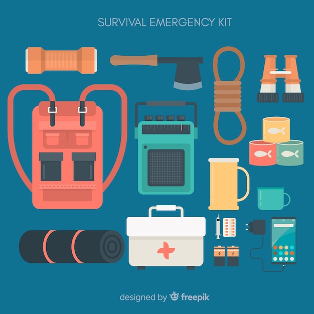 Creative flat emergency survival kit