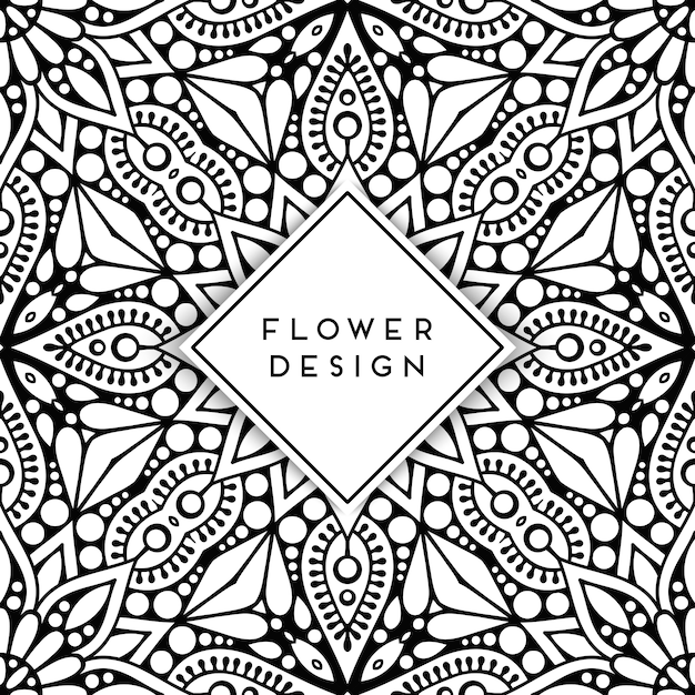 Free vector creative floral mandala