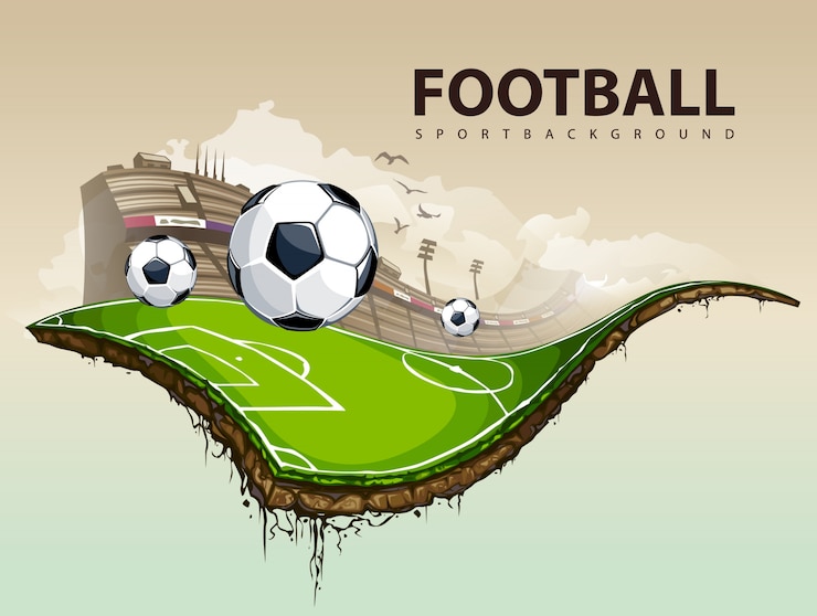 Free Vector creative football design