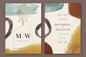 Free vector creative formal wedding invitation