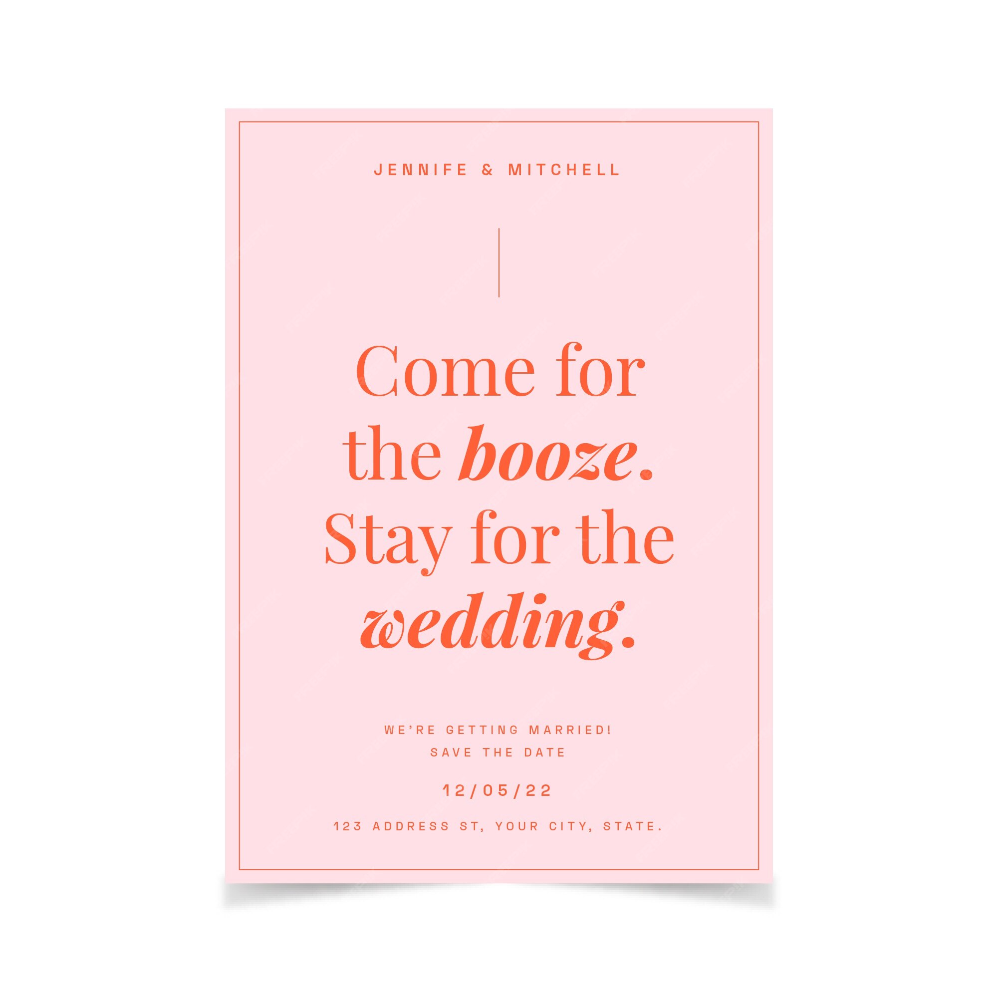 Free Vector | Creative funny wedding invitation Free Vector | Creative funny wedding invitation