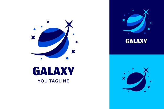 Creative galaxy logo template