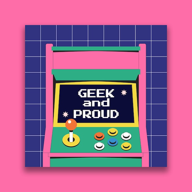 Creative geek pride day instagram post