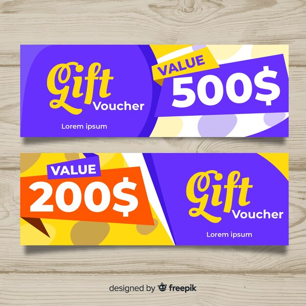 Creative gift vouch template for sales