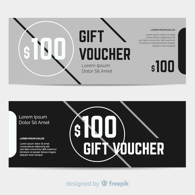 Free vector creative gift voucher