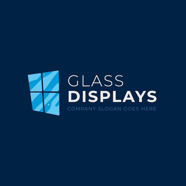 Free vector creative glass logo template