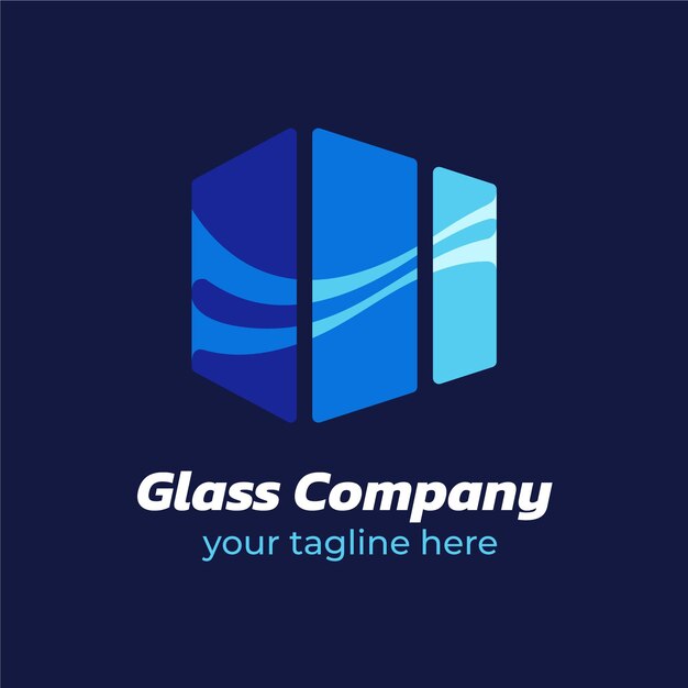 creative glass logo template