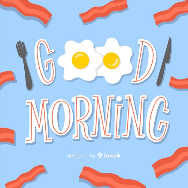 Creative good morning lettering background