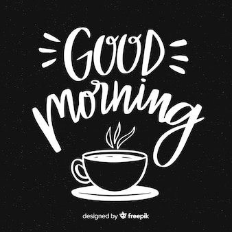 Good morning background with coffee | Free Vector