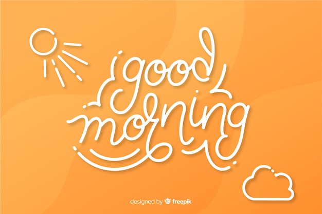 Creative good morning lettering background