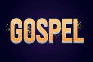 Free vector creative gospel word concept